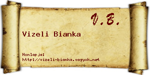 Vizeli Bianka névjegykártya